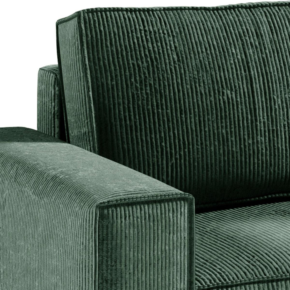 ECKSOFA Isaac 4 Sitzplätze Tannengrün - Grün, Holzwerkstoff (294/185cm) - Petits-meubles