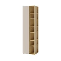BÜCHERREGAL Lico mit 1 Tür und 10 Einlegeböden, Beige Sand - Beige, Holzwerkstoff (55/195/40cm) - Beautysofa