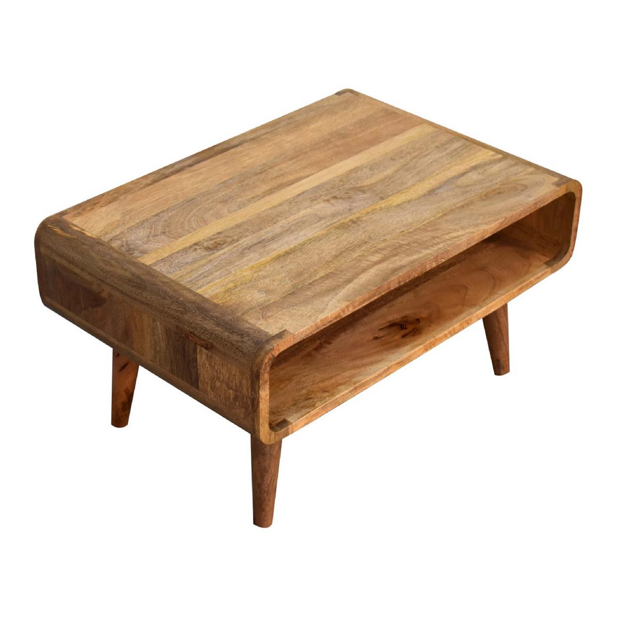 MEDIENMÖBEL TV-Ständer, Offener Stauraum, Nordische Beine - Messingfarben/Braun, Holz/Metall (65/35/45cm) - Artisan Furniture