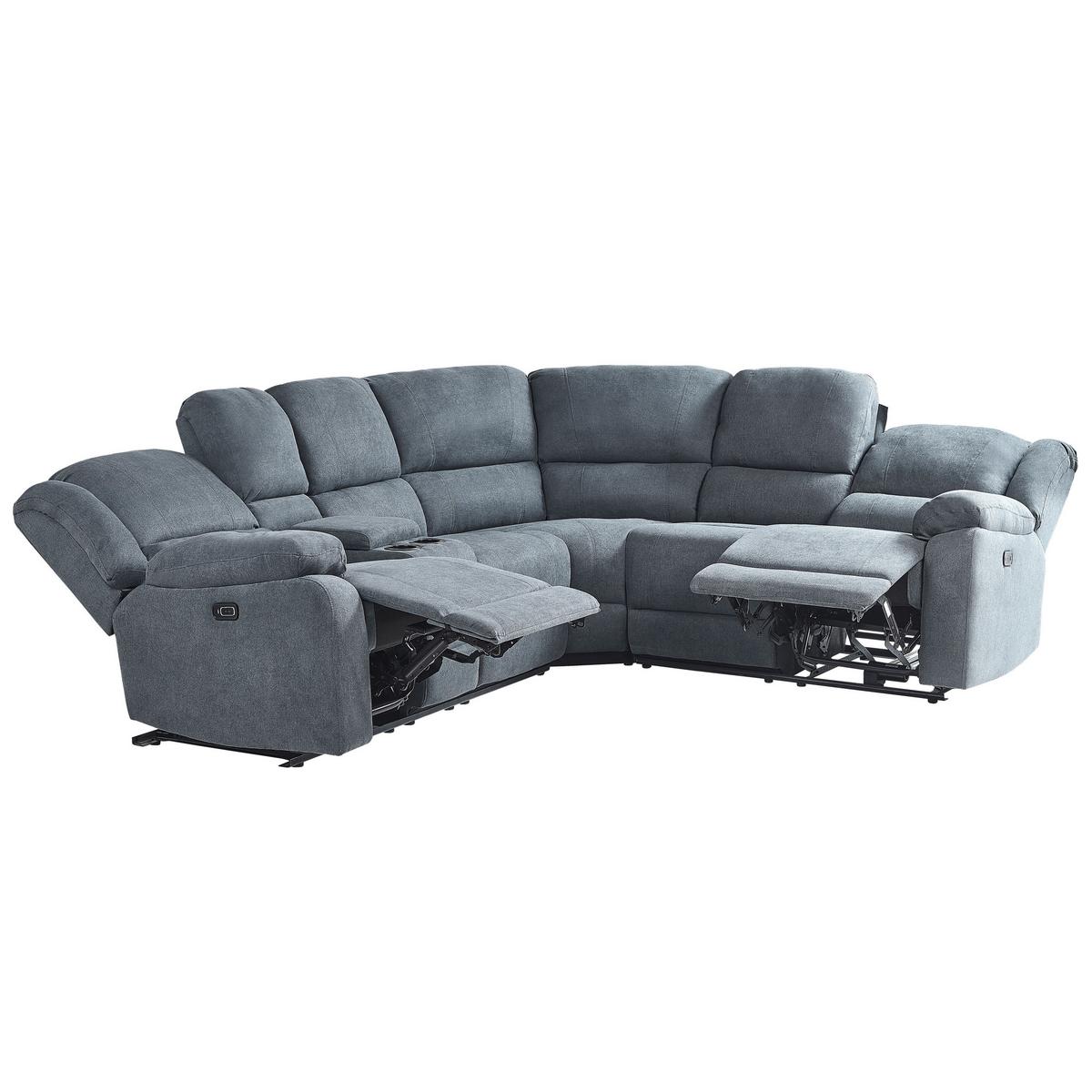 ECKSOFA Polsterbezug Dunkelgrau Rokke - Dunkelgrau, Textil (233/200cm) - Beliani