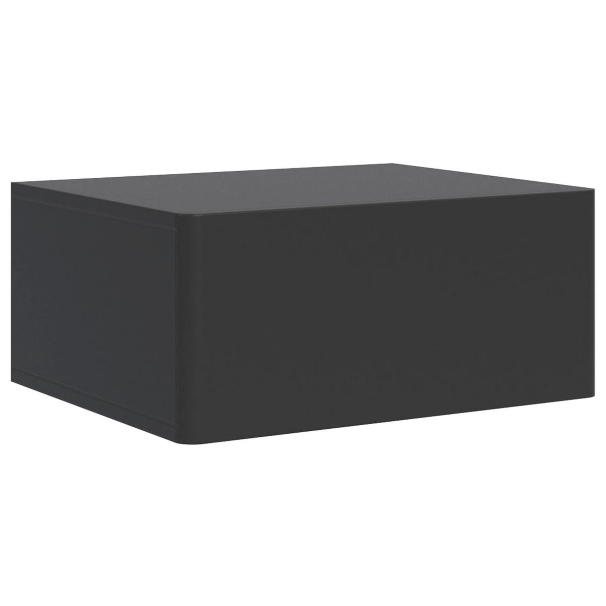 HÄNGENACHTTISCH Olio 1 Schublade Schwarz 50 cm - Schwarz, Holzwerkstoff (50/20/38.6cm) - Selsey