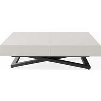 COUCHTISCH Cavetta U höhenverstellbar ausziehbar, Kaschmir Beige 120-200/80/27-76 cm - Kaschmir/Beige, Holzwerkstoff/Metall (80/200/76cm) - WFL GROUP