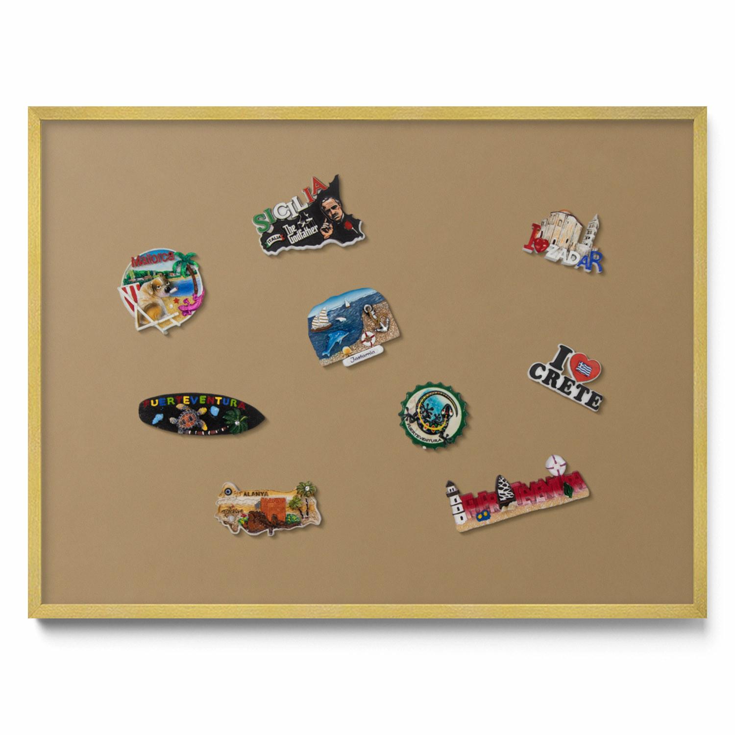 MAGNETTAFEL 80x60 cm Goldener Rahmen Dunkelgelb - Hellgelb, Metall (80/60/0.4cm) - TULUP