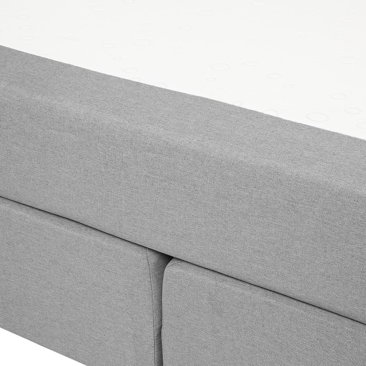 BOXSPRINGBETT 160/200cm Hellgrau Duchess - Hellgrau, Textil (160/200cm) - Beliani