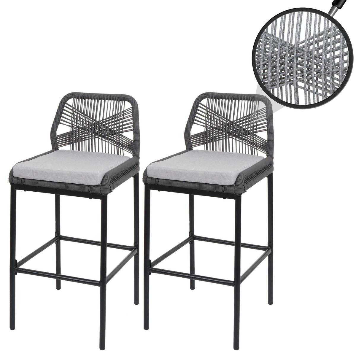 BARHOCKER Anthrazit, Hellgrau - Anthrazit/Hellgrau, Metall (45/101/52cm) - MCW