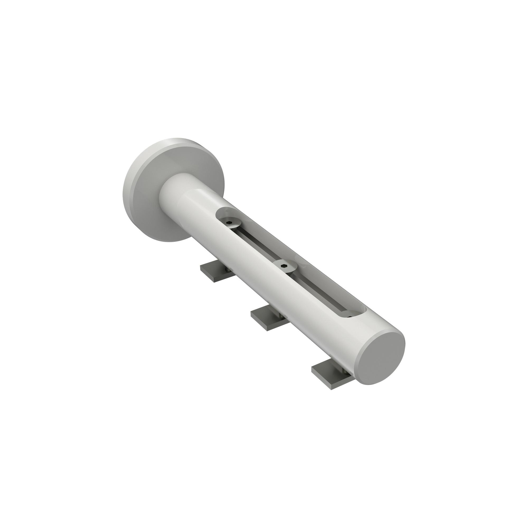 TRÄGER FÜR GARDINENSTANGEN INNENLAUF 20 mm Ø, Siteno Langloch 1 bis 3-läufig, Weiß - Weiß, Metall (13/4/4cm) - INTERDECO