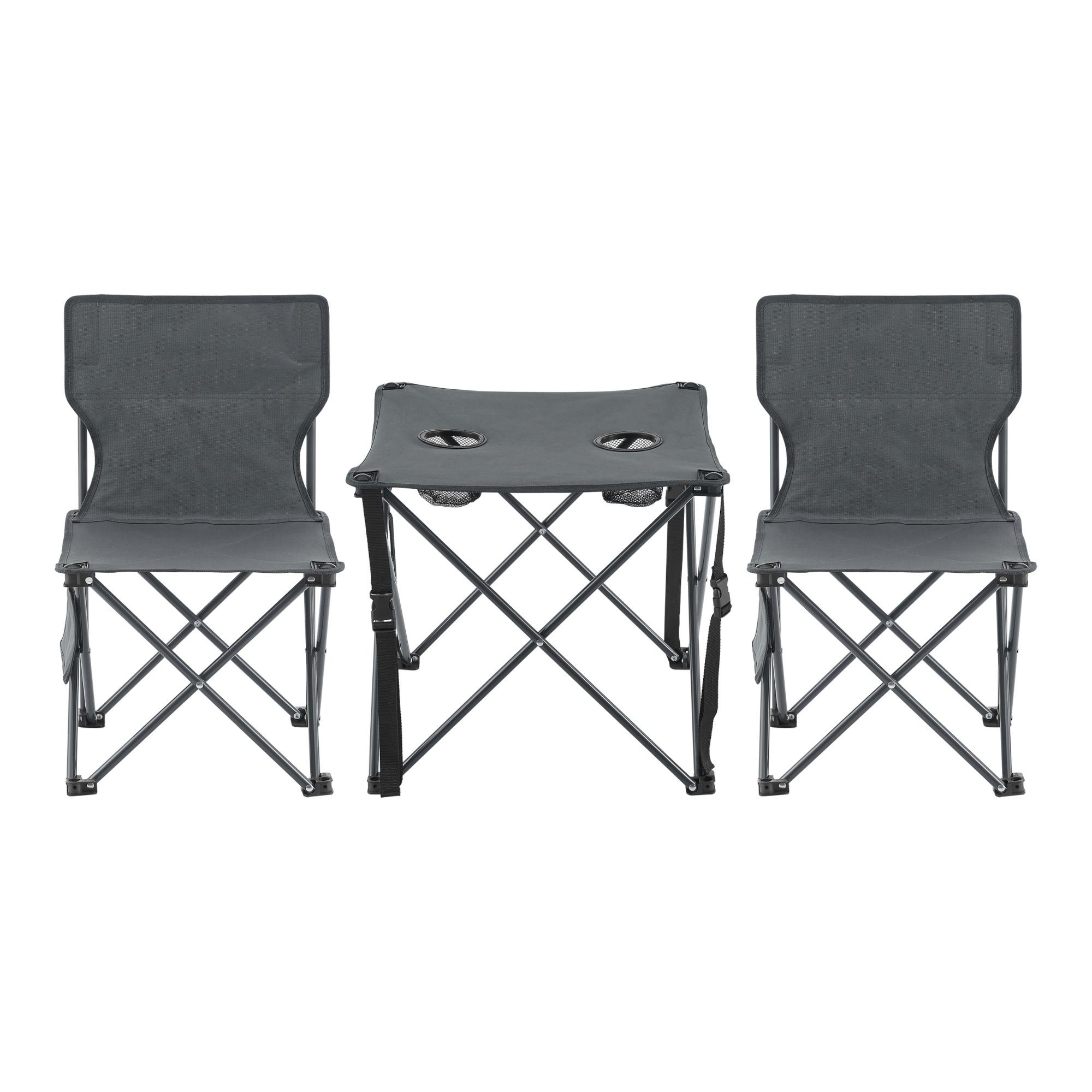 GARTENMÖBEL-SET 3 TLG. Banzi - Grau, Textil/Metall - casa.pro