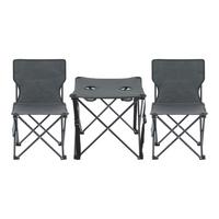 GARTENMÖBEL-SET 3 TLG. Banzi - Grau, Textil/Metall - casa.pro