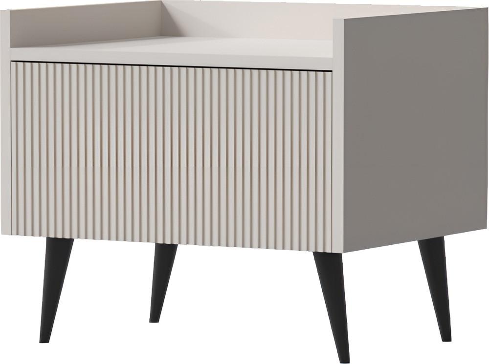 NACHTTISCH Arysa in Beige Cashmere 52/45/41 cm - Kaschmir/Beige, Holzwerkstoff/Metall (52/45/41cm) - WFL GROUP
