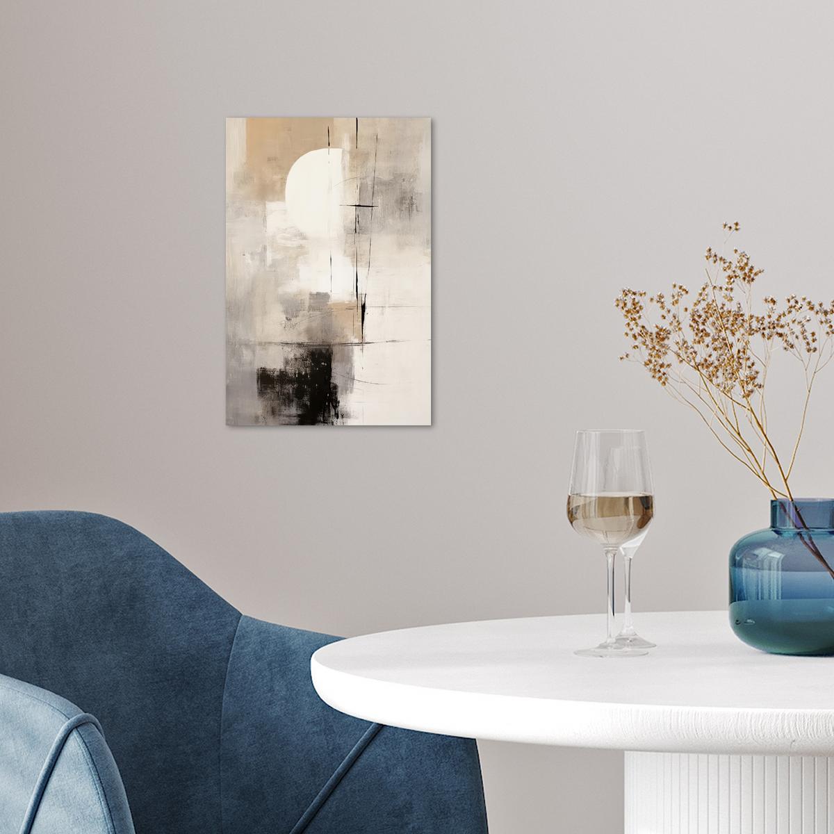 POSTER Abstrakt - Kunst - Grau Room Decor 20x30 cm - Hellgrau, Papier (20/30/0.1cm) - MuchoWow