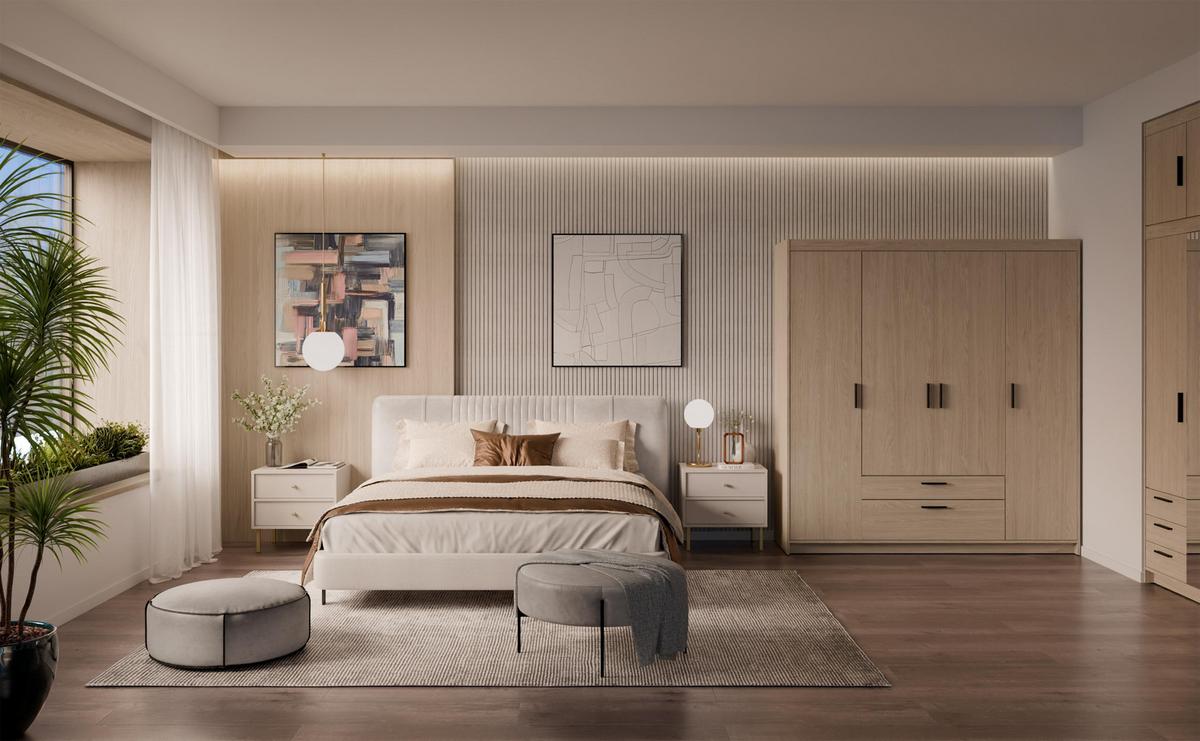 KLEIDERSCHRANK Storicos Geölte Eiche 176,3/190,5/53 cm - 4T2S Modern mit Schubladen - Eichefarben, Holzwerkstoff/Kunststoff (176.3/190.5/53cm) - AX Living