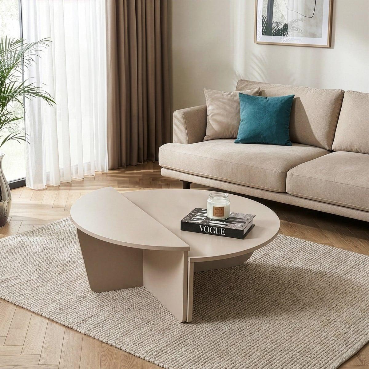 COUCHTISCH (2er-Set) orion 90/90/35 cm - Kaschmir, Holzwerkstoff (9.5/90/35cm) - Calicosy