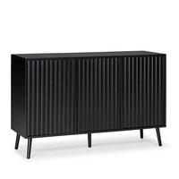 SIDEBOARD Lluvia 3 Türen, Schwarz - Schwarz, Holzwerkstoff (120/76/40cm)