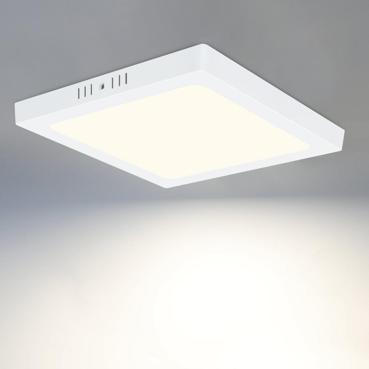LED-DECKENLEUCHTE Regenkreis 23/23/3.2 cm - Weiß, Kunststoff (23/23/3.2cm) - Nettlife