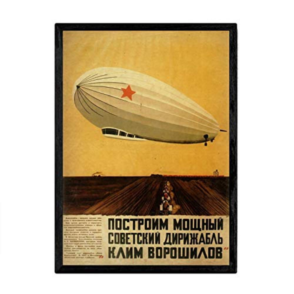 POSTER Russischer Ballon A3 Schwarzer Rahmen - Schwarz, Papier (29.7/5/42cm) - Nacnic