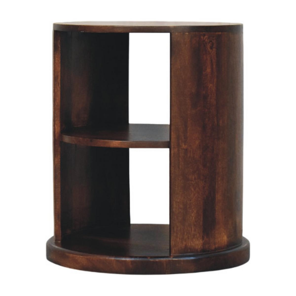 BEISTELLTISCH mit California-Walnuss-Finish, 2 offene Ablagen, dunkelbraun - Dunkelbraun, Holz (45/45/56cm) - Artisan Furniture