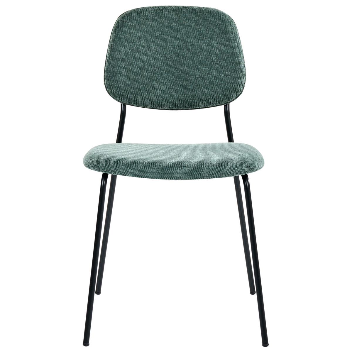 ESSZIMMERSTUHL 4er-Set Stoff Grün Riley - Grün, Textil (48/83/52cm) - Beliani
