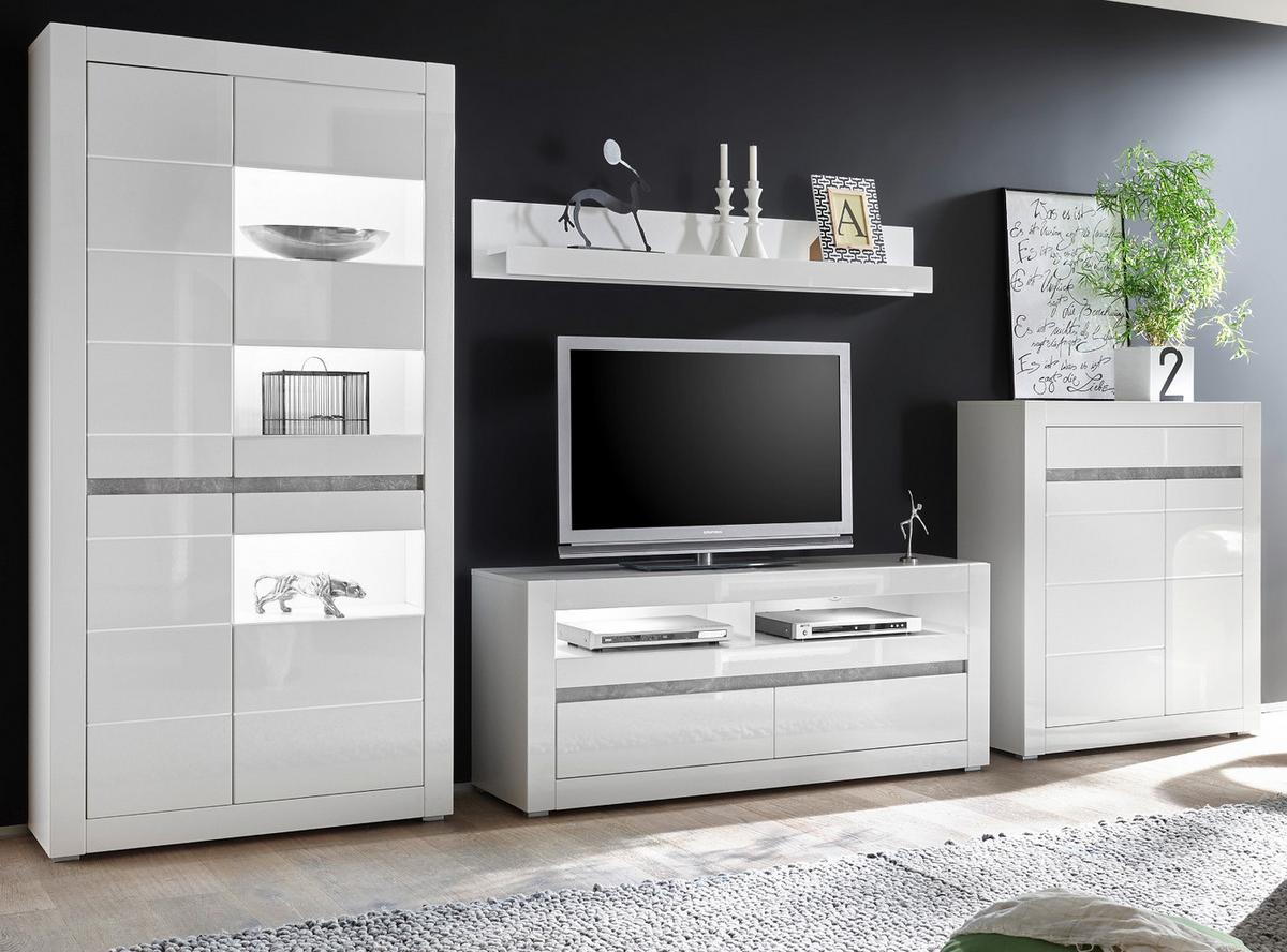 KOMMODE Hochglanz weiß, Highboard 100 x 112 cm mit Soft-Close - Weiß Hochglanz/Weiß, Holzwerkstoff/Kunststoff (100/112/35cm) - Furn.Design