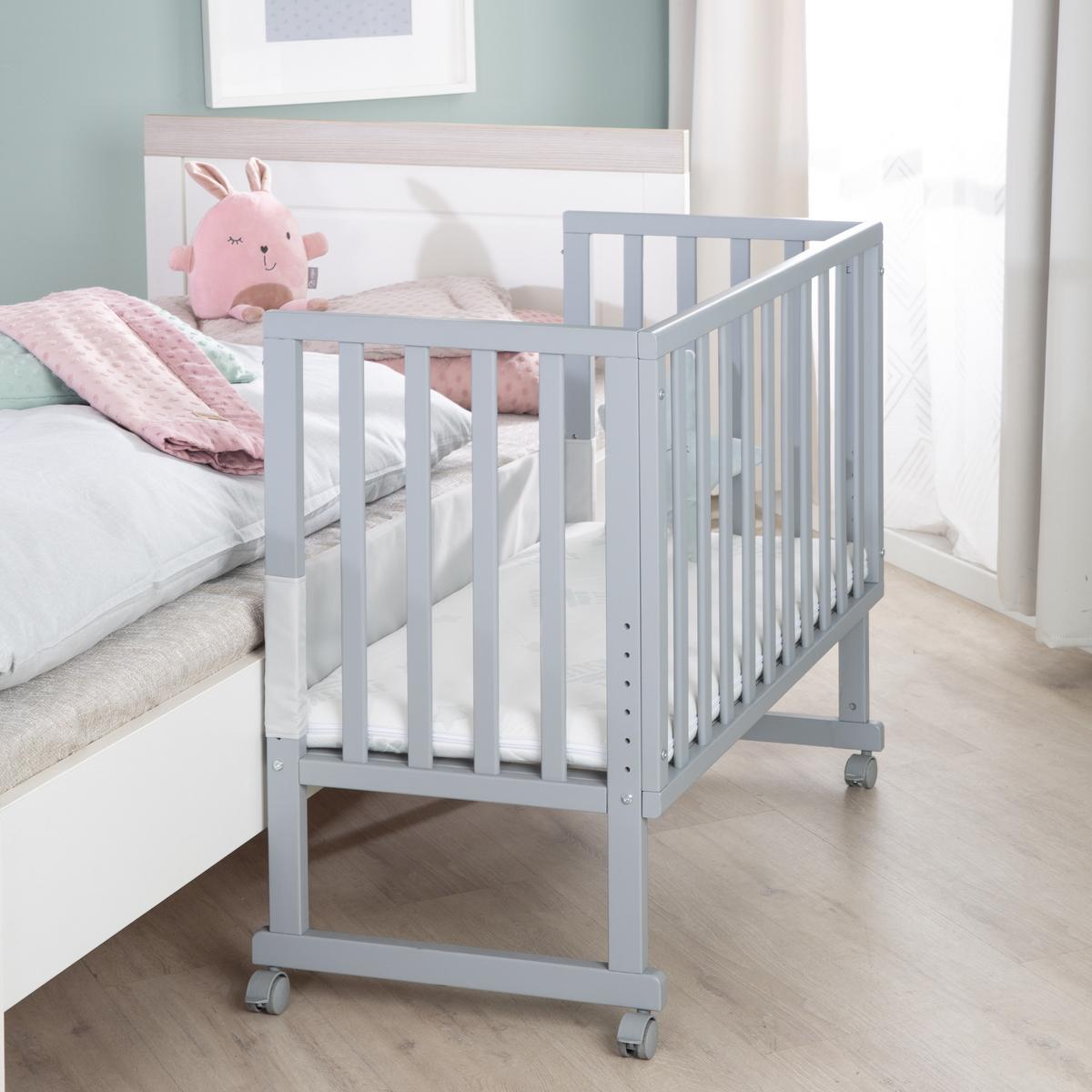 BEISTELLBETT roba Style grau 3in1 Set 90 x 45 cm - Taupe, Holzwerkstoff (45/90cm) - Roba