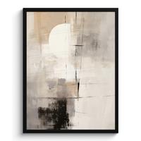 POSTER MIT RAHMEN Abstrakt - Kunst - Grau Posterleiste 60x80 cm - Hellgrau, Papier (60/80cm) - MuchoWow