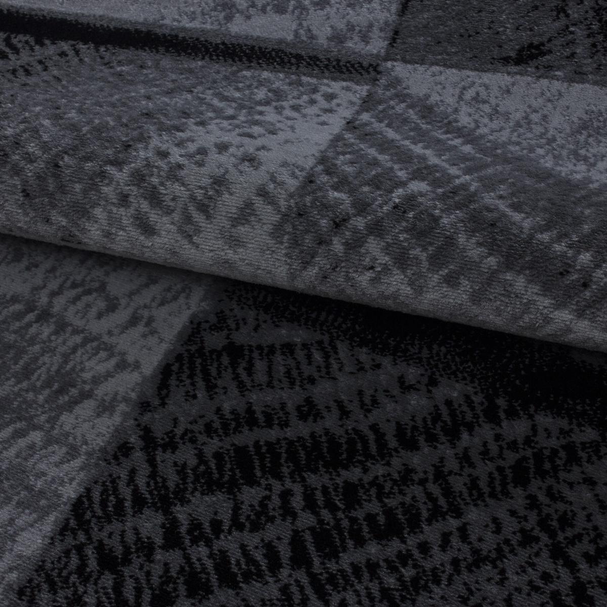 TEPPICH Kurzflor INN in Schwarz, kariert, 160 x 230 cm - Schwarz, Textil (230/160cm) - KADIMA DESIGN