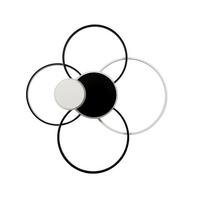 LED-DECKENLEUCHTE Christian 94/92/11 cm - Schwarz/Weiß, Kunststoff (94/92/11cm) - Nettlife