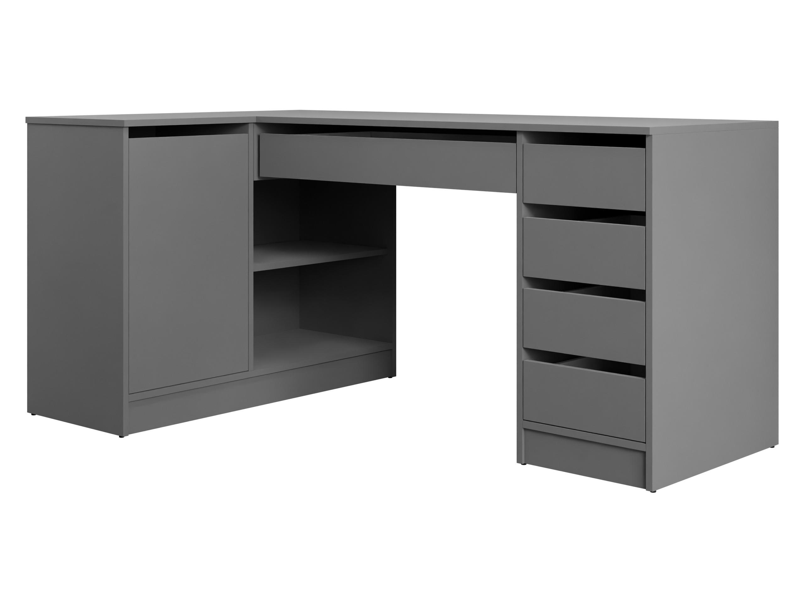ECKSCHREIBTISCH Ada - Anthrazit/Schwarz, Holzwerkstoff/Kunststoff (98/158/76cm) - MIRJAN24