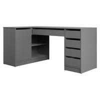 ECKSCHREIBTISCH Ada - Anthrazit/Schwarz, Holzwerkstoff/Kunststoff (98/158/76cm) - MIRJAN24