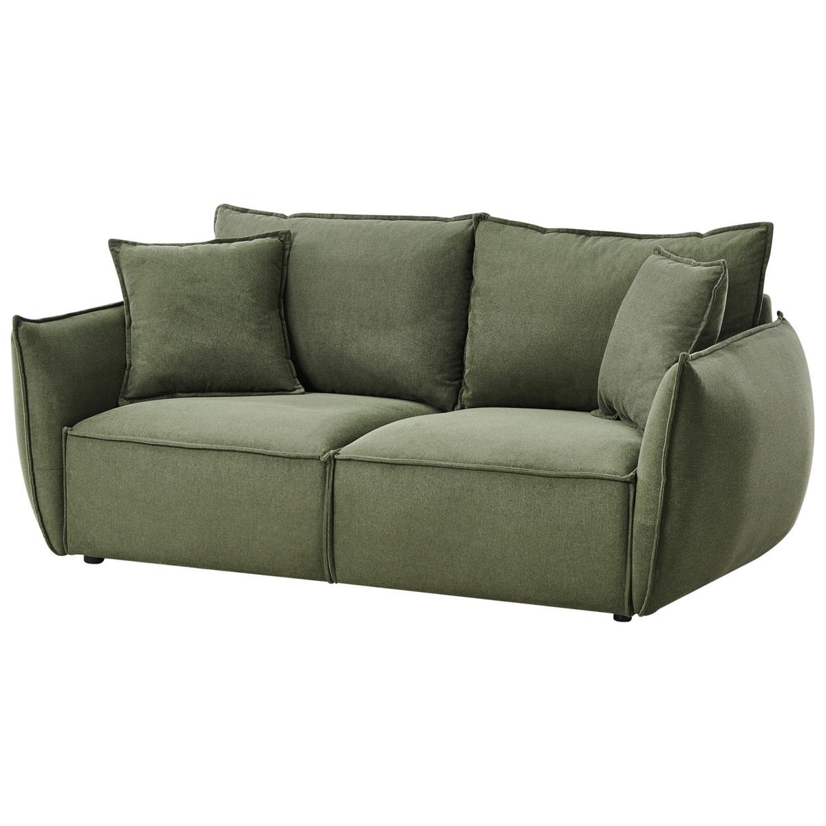 SOFA-SET 5-Sitzer Stoff Grün Kunes - Grün, Textil (190/82/92cm) - Beliani