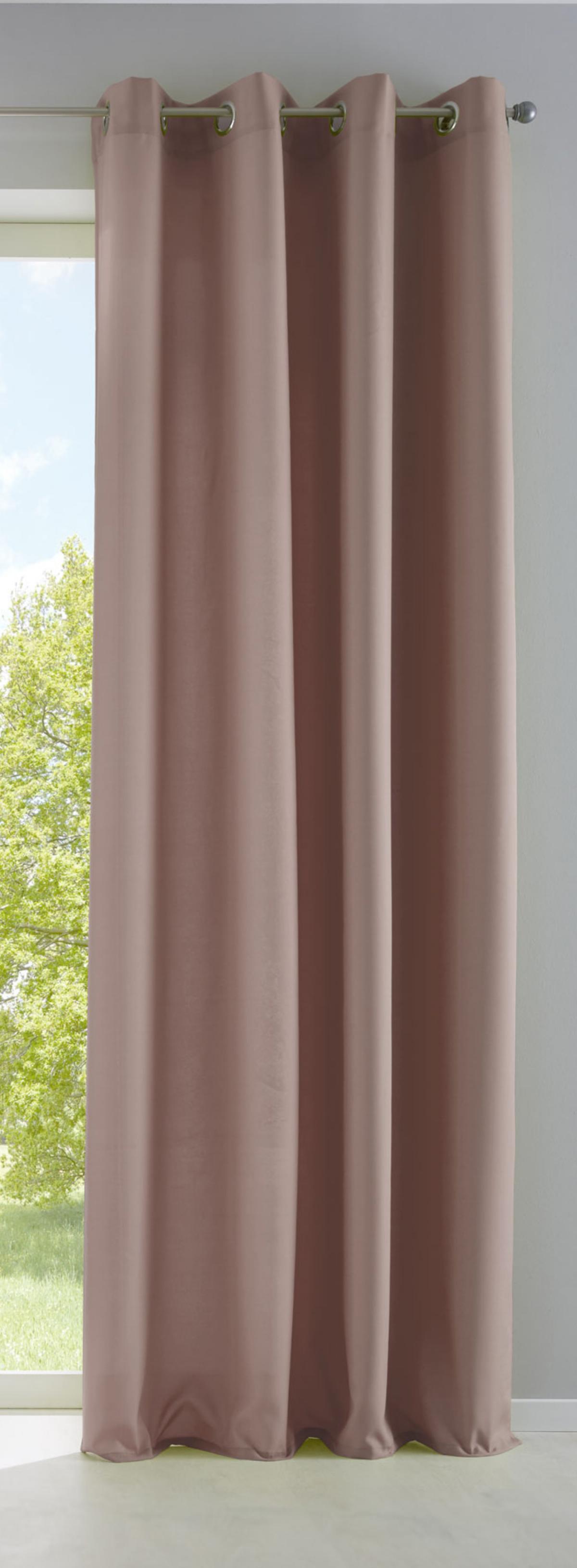 VORHANG PALERMO HxB 225x140 cm Taupe - Taupe, Textil (140/225/1cm) - Gardinenbox