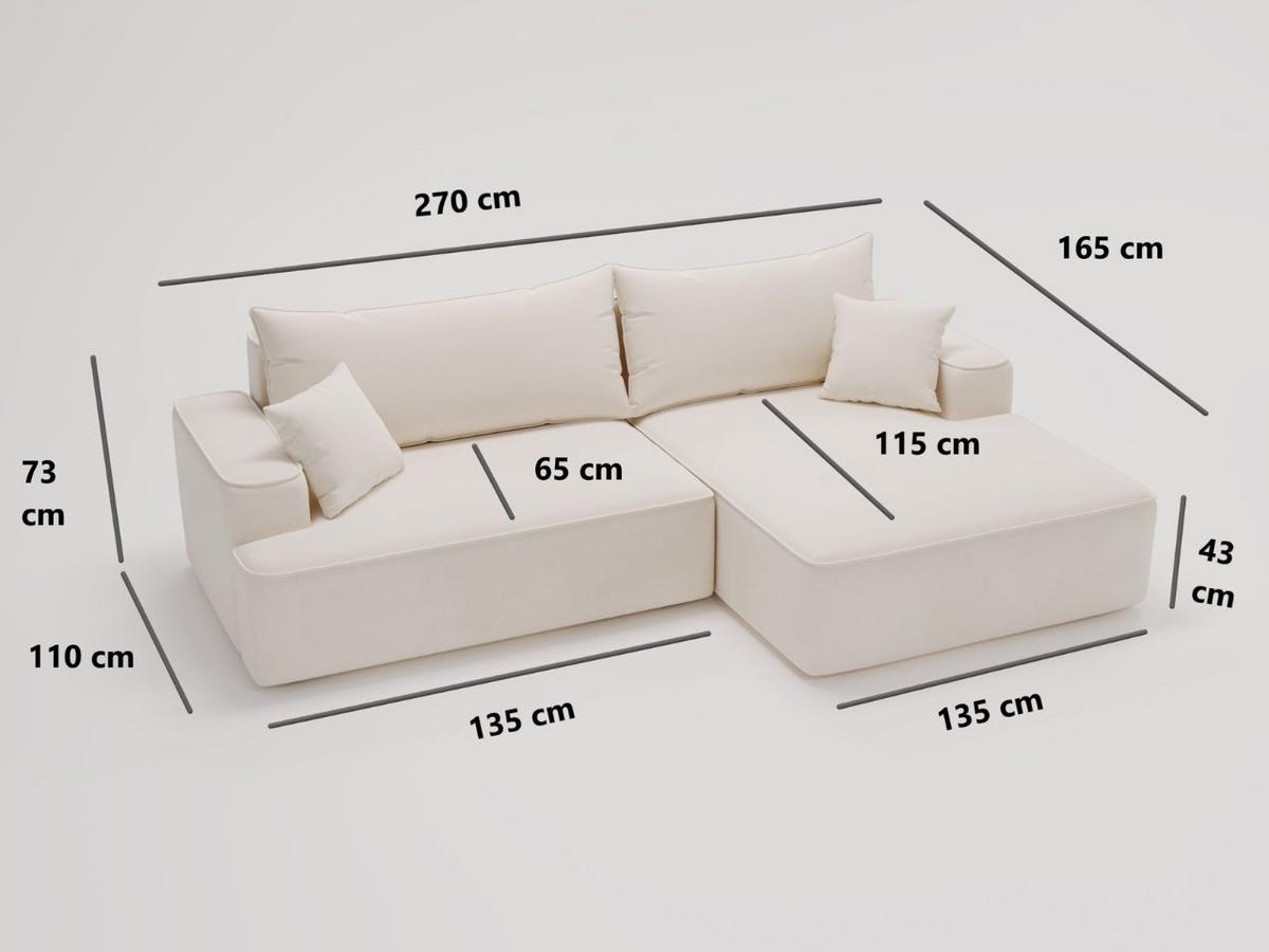 ECKSOFA California Dunkelgrau Links - Dunkelgrau, Holz/Textil (165/270cm) - Graingold