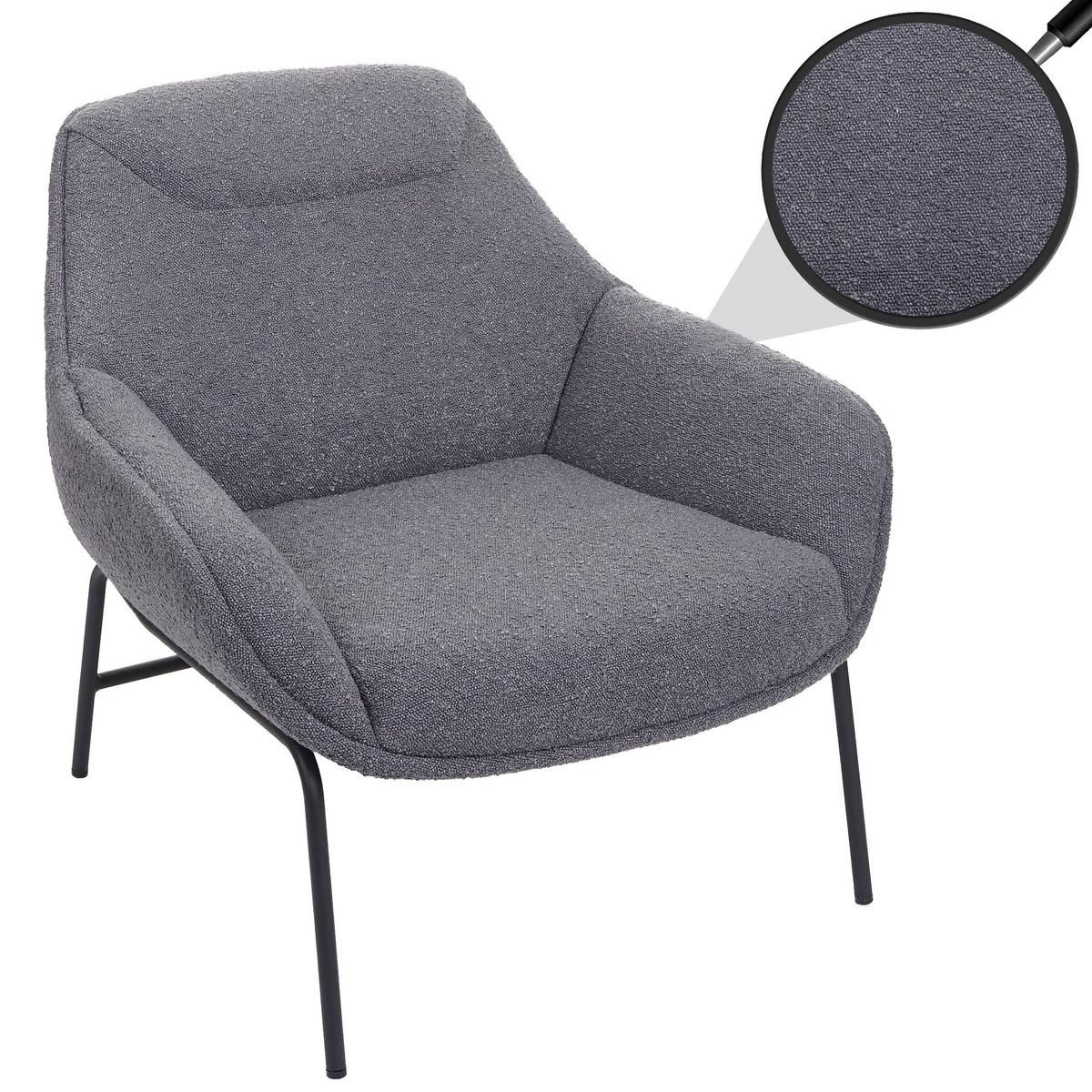 LOUNGE-SESSEL Grau - Grau, Textil (80/79/80cm) - MCW