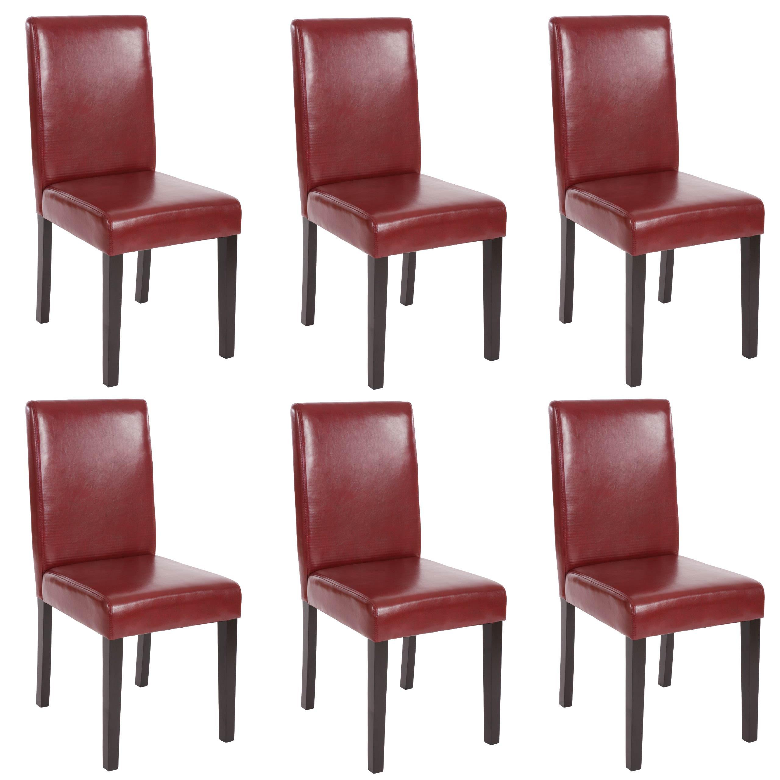 ESSZIMMERSTUHL Bordeaux 6er-Set - Rotbraun/Bordeaux, Textil (43/90/56cm) - MCW