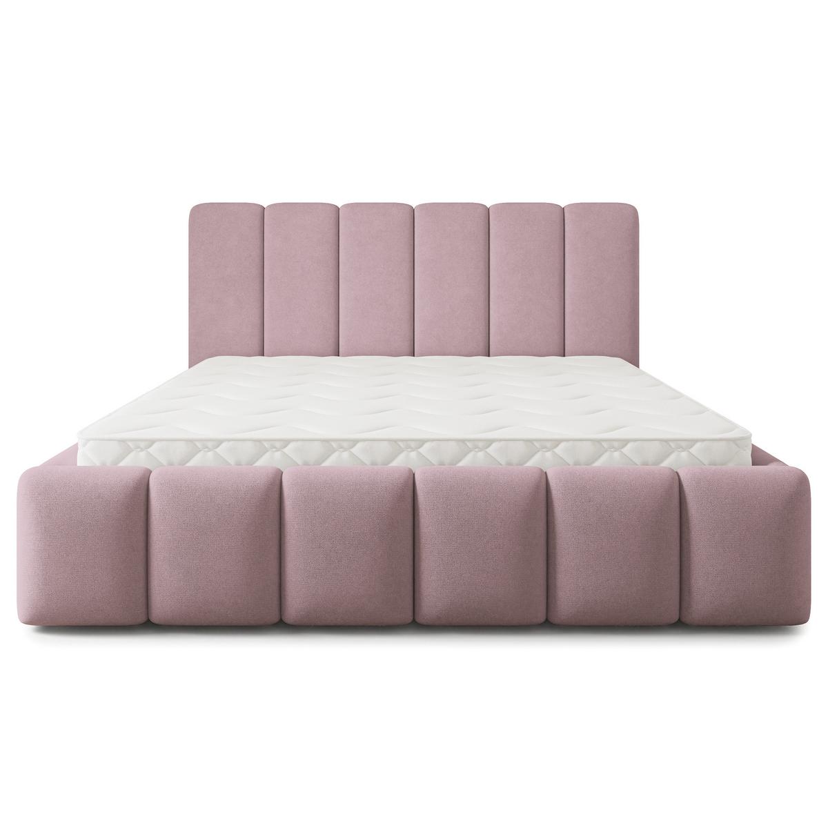 POLSTERBETT ATTORA SR 200x200 cm mit Bettkästen - Rosa - Rosa, Holz (200/200cm) - MASSENO