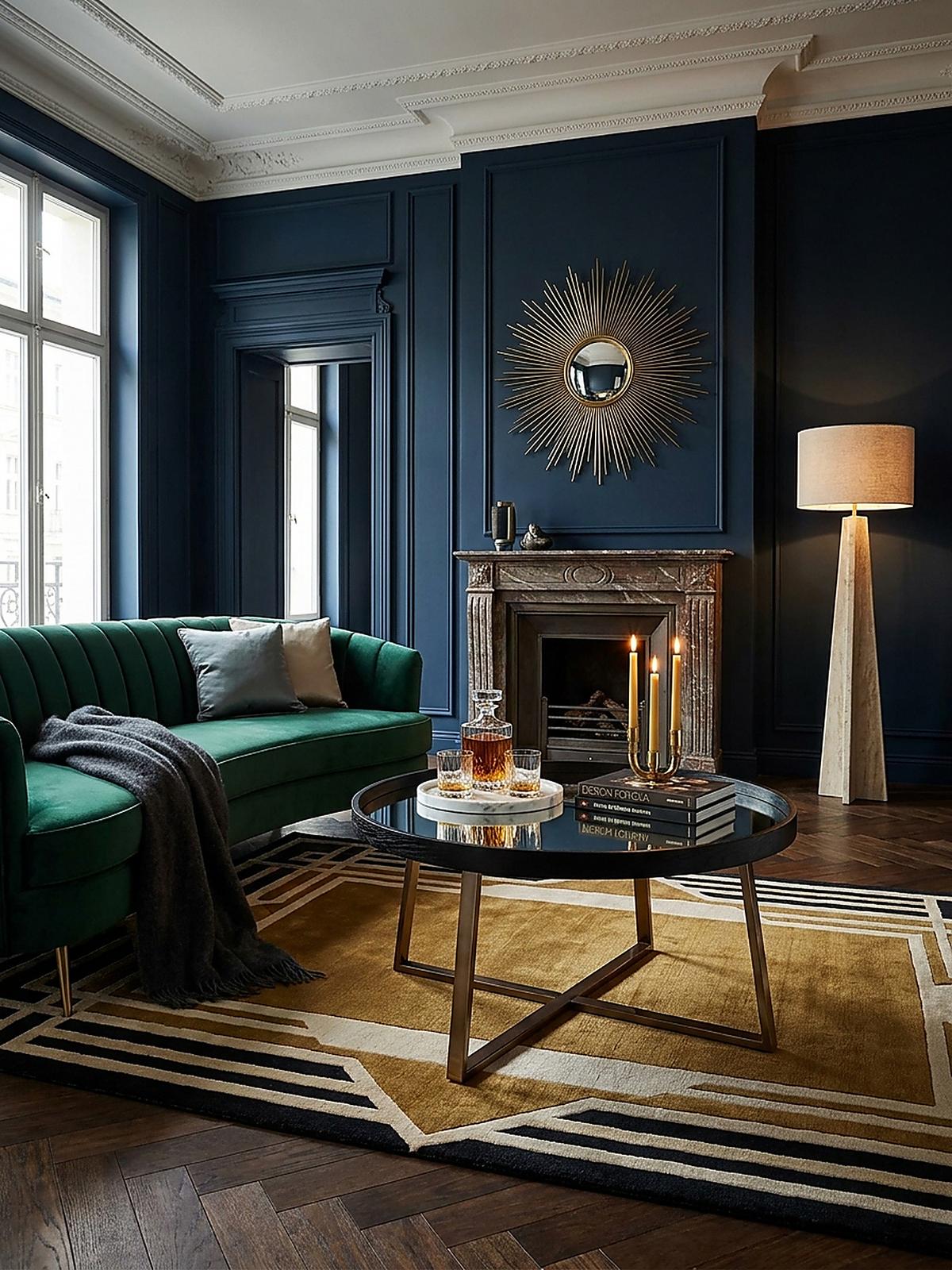 COUCHTISCH Rund in Gold, Material aus Metall und Glas, 78x42,5 cm - Goldfarben/Schwarz, Glas/Metall (78/78/42cm) - KADIMA DESIGN