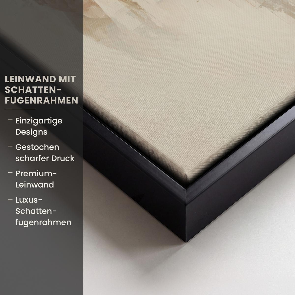 LEINWAND Bilder mit Rahmen - Porträt - Abstrakt - Jesus - Beige - 30x40 - Beige, Textil (30/40cm) - MuchoWow