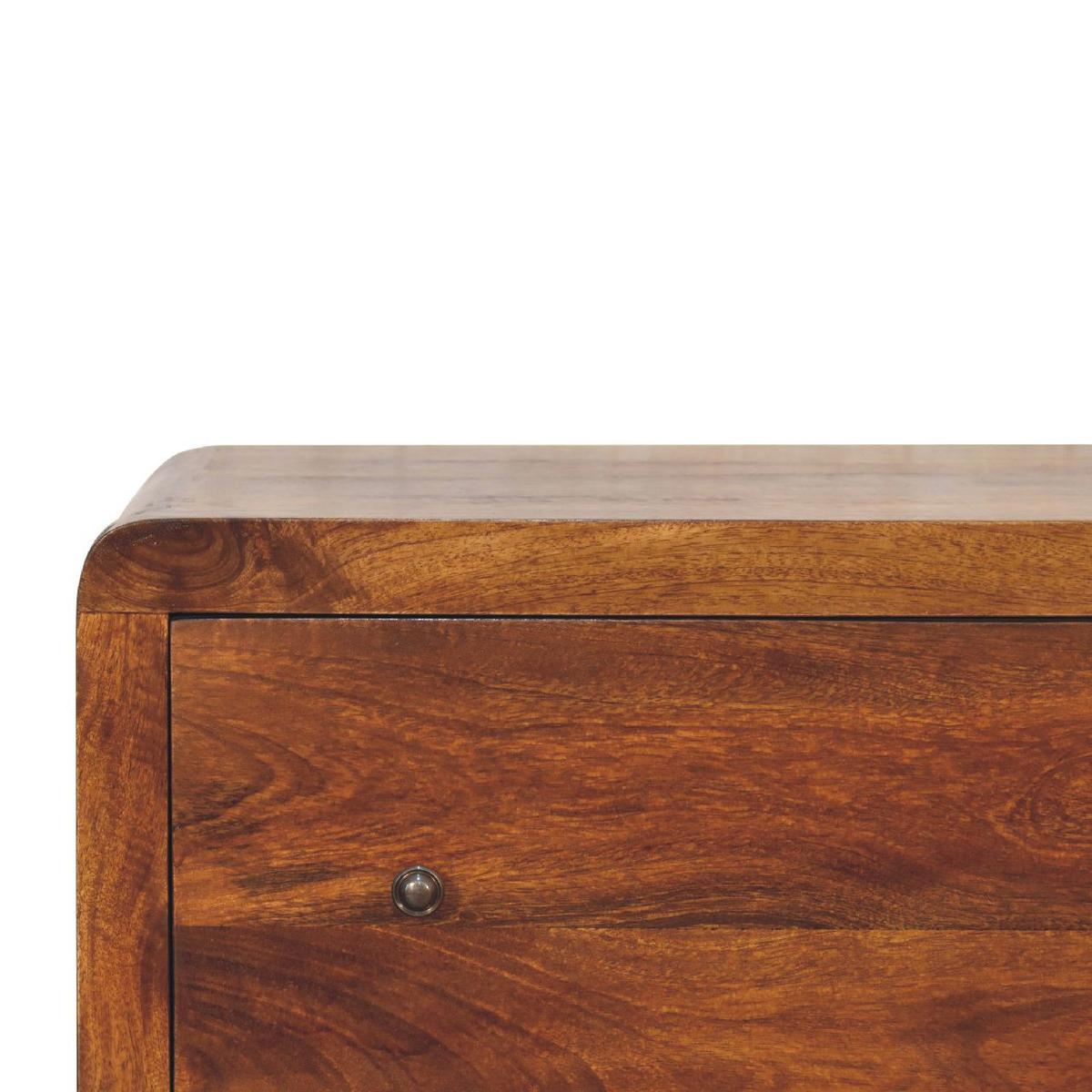 KOMMODE Aspen, 3 Schubladen, Dunkelbraun - Dunkelbraun/Messingfarben, Holz/Metall (70/80/35cm) - Artisan Furniture
