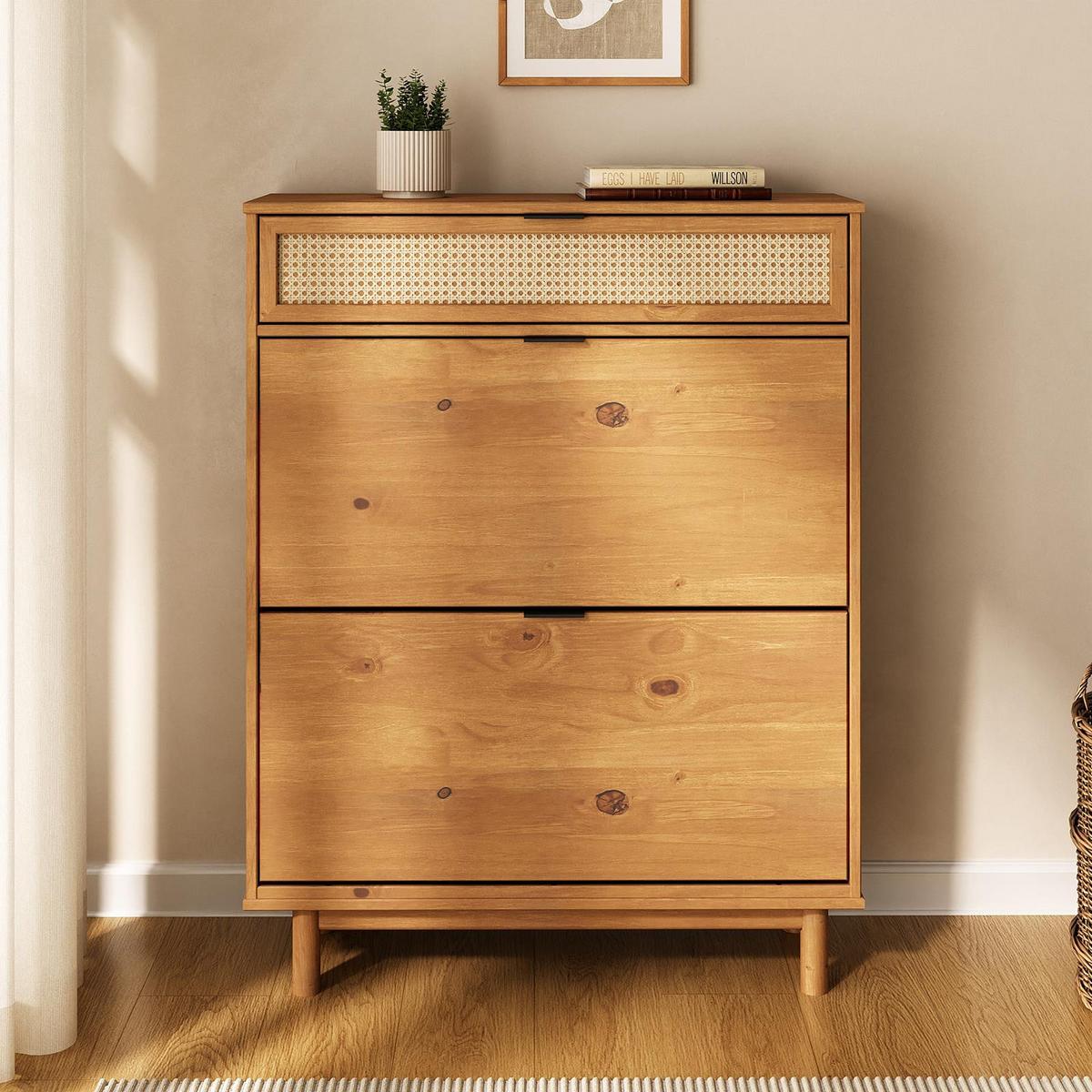 SCHUHKIPPER JONTE Eiche - Eichefarben, Holz (88/113/30cm) - IDIMEX
