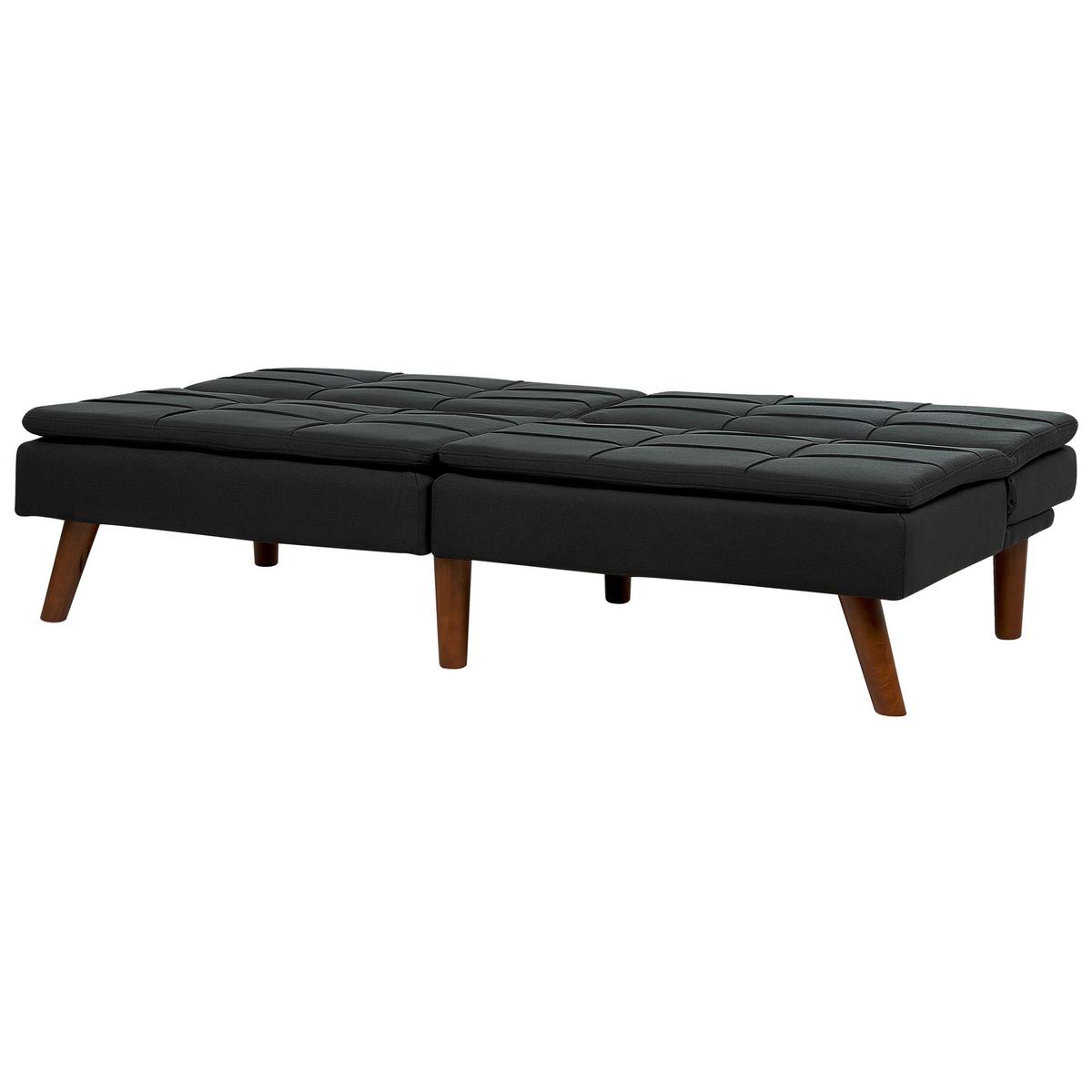 3-SITZER-SCHLAFSOFA schwarz/dunkelbraun Ronne - Dunkelbraun/Schwarz, Textil (180/76/83cm) - Beliani