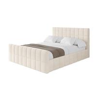 POLSTERBETT mit Bettkasten, Fußteil und Lattenrost, Boxbett ohne Matratze - AMEA-Z 180x200 Beige - Creme, Holzwerkstoff/Textil (180/200cm) - ALTDECOR