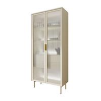 VITRINE LINEA mit LED-Beleuchtung Kaschmir - Kaschmir, Holzwerkstoff (82/195/39cm) - Lookway