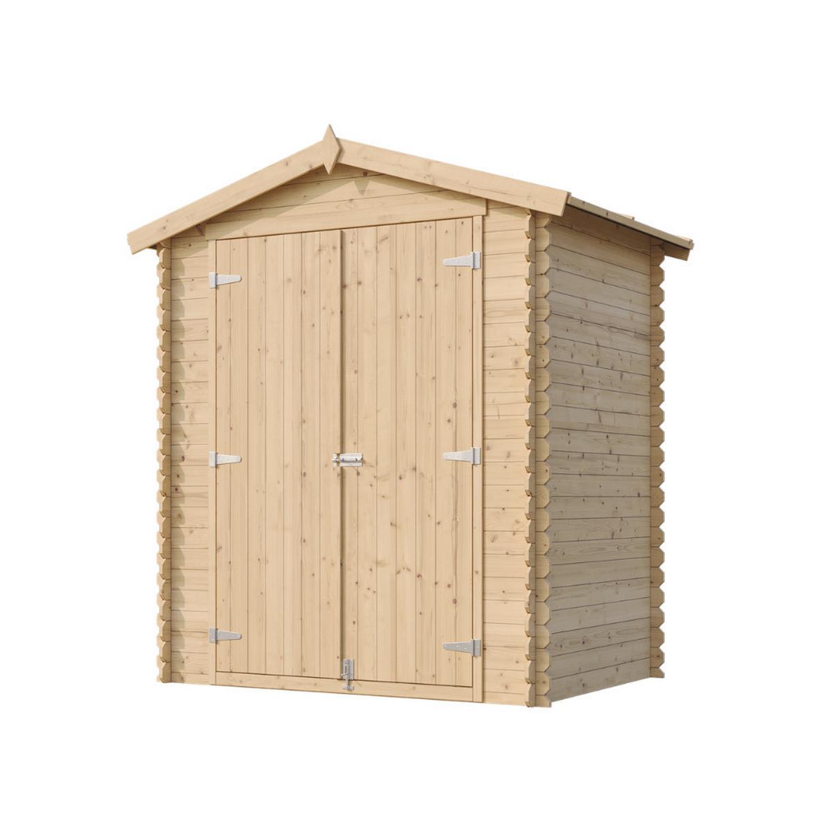 GARTENHAUS HOLZ M367C1 1,98 m² - Naturfarben, Holz (196/218/136cm) - Timbela