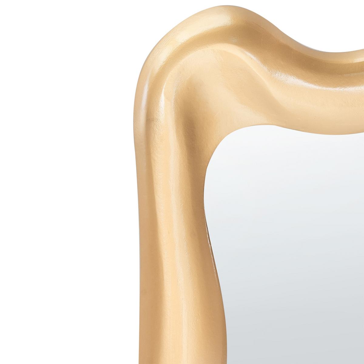 WANDSPIEGEL 59/77 cm Gold Santec - Goldfarben, Holzwerkstoff (59/77/4cm) - Beliani