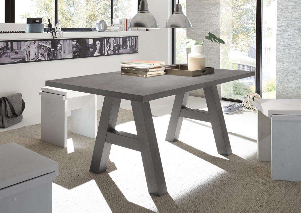 ESSZIMMERTISCH Elia 4 140 x 90 x 75 Esstisch Graphit - Grau, Holz (140/90/75cm) - 58aufmkessel