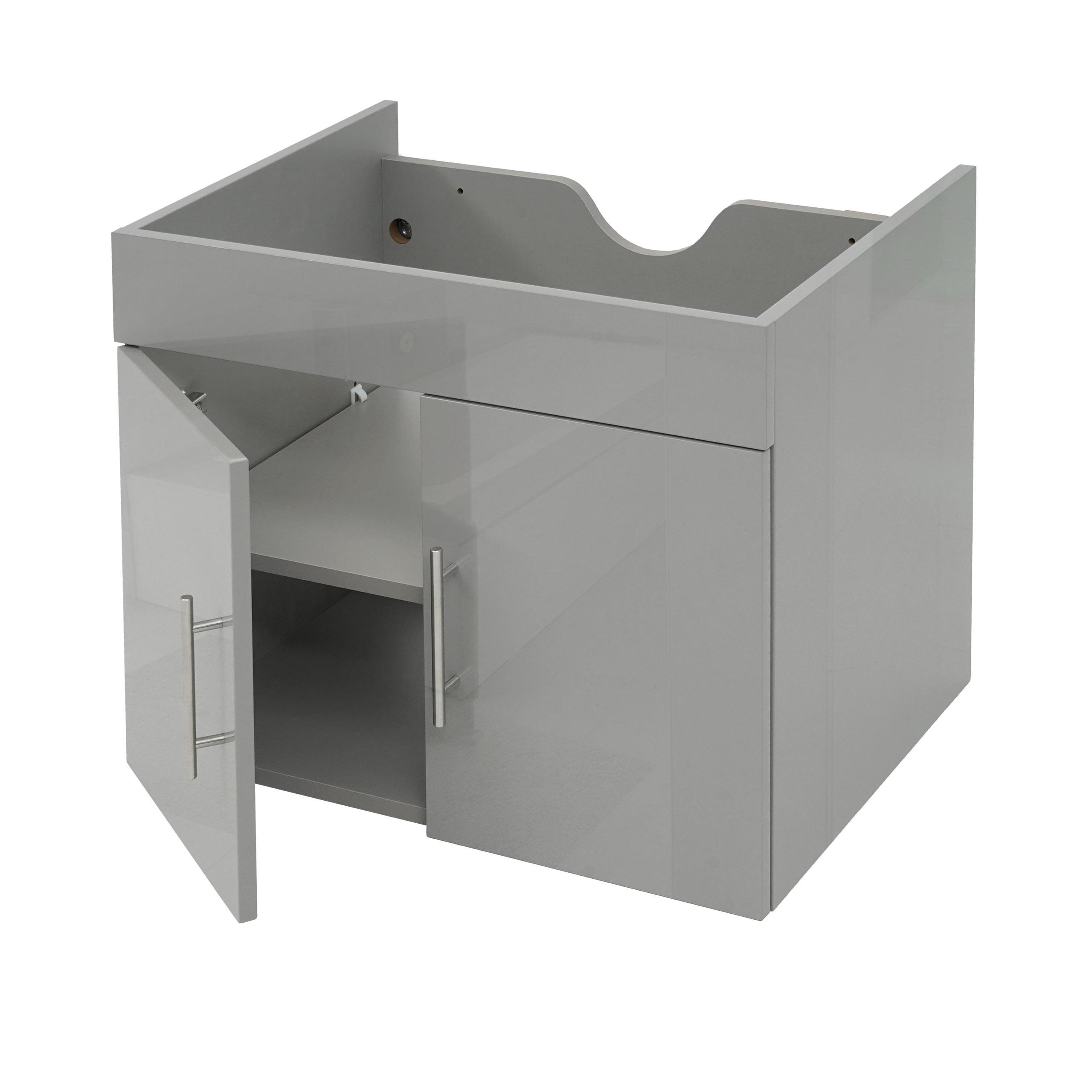 WASCHBECKENUNTERSCHRANK Grau - Grau, Holzwerkstoff (59/48/46cm) - MCW