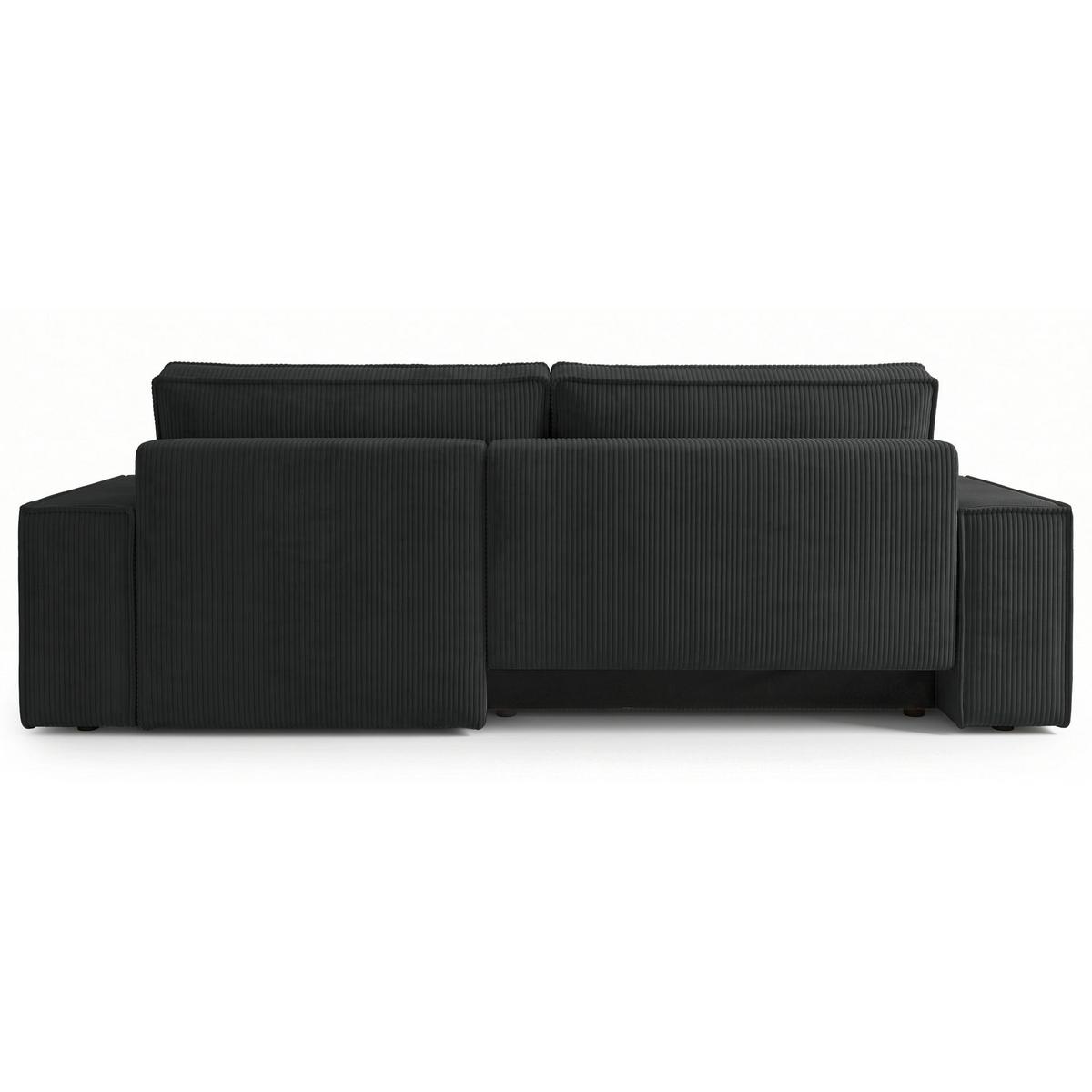 ECKSOFA Farese Mini mit Cordbezug Schwarz, rechts - Schwarz, Textil (167/240cm) - Selsey