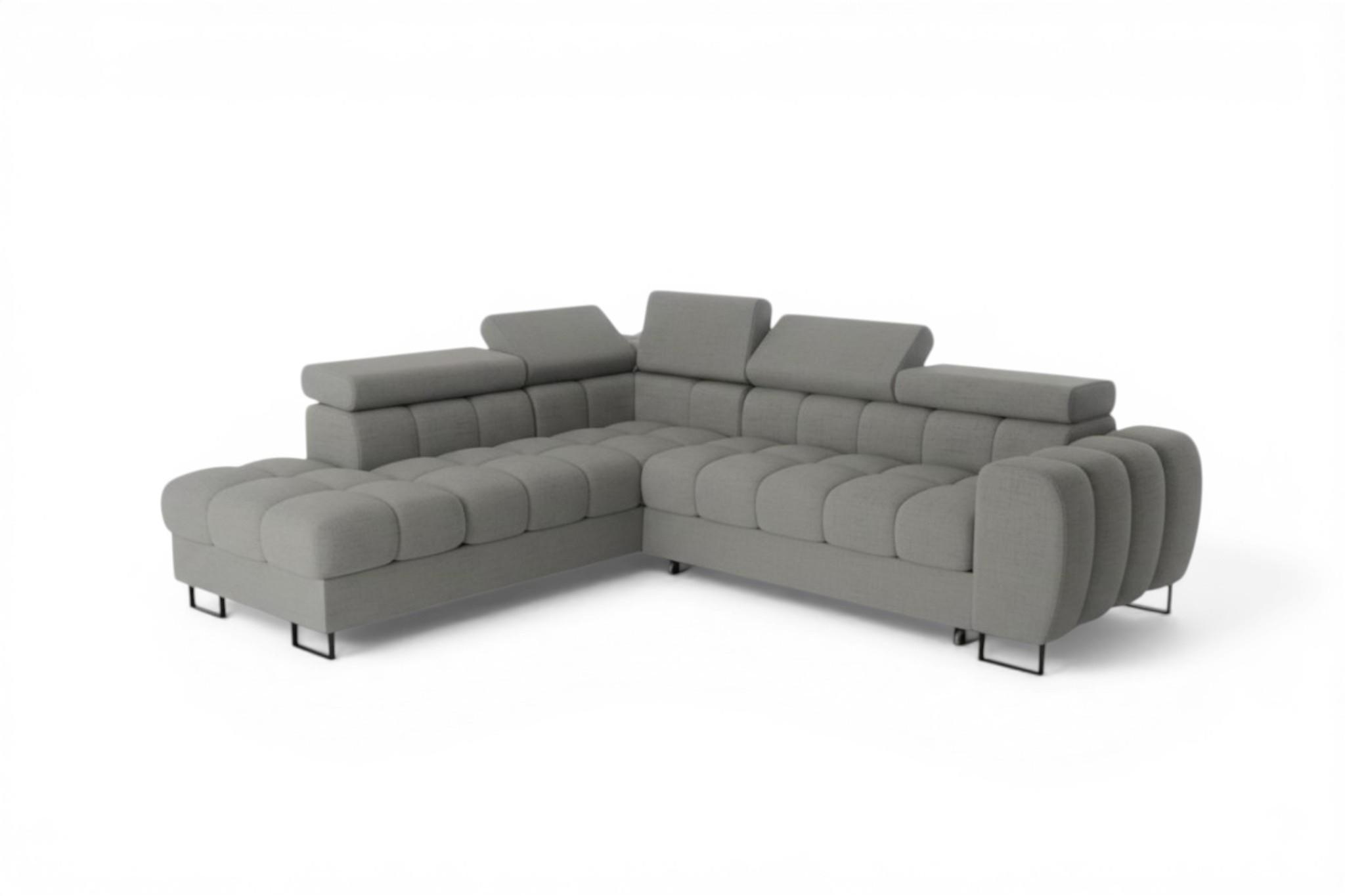 ECKSOFA Bastien Max Mit Schlaffunktion - Dunkelgrau, Holzwerkstoff/Textil (225/260cm) - Fun Möbel