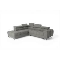 ECKSOFA Bastien Max Mit Schlaffunktion - Dunkelgrau, Holzwerkstoff/Textil (225/260cm) - Fun Möbel
