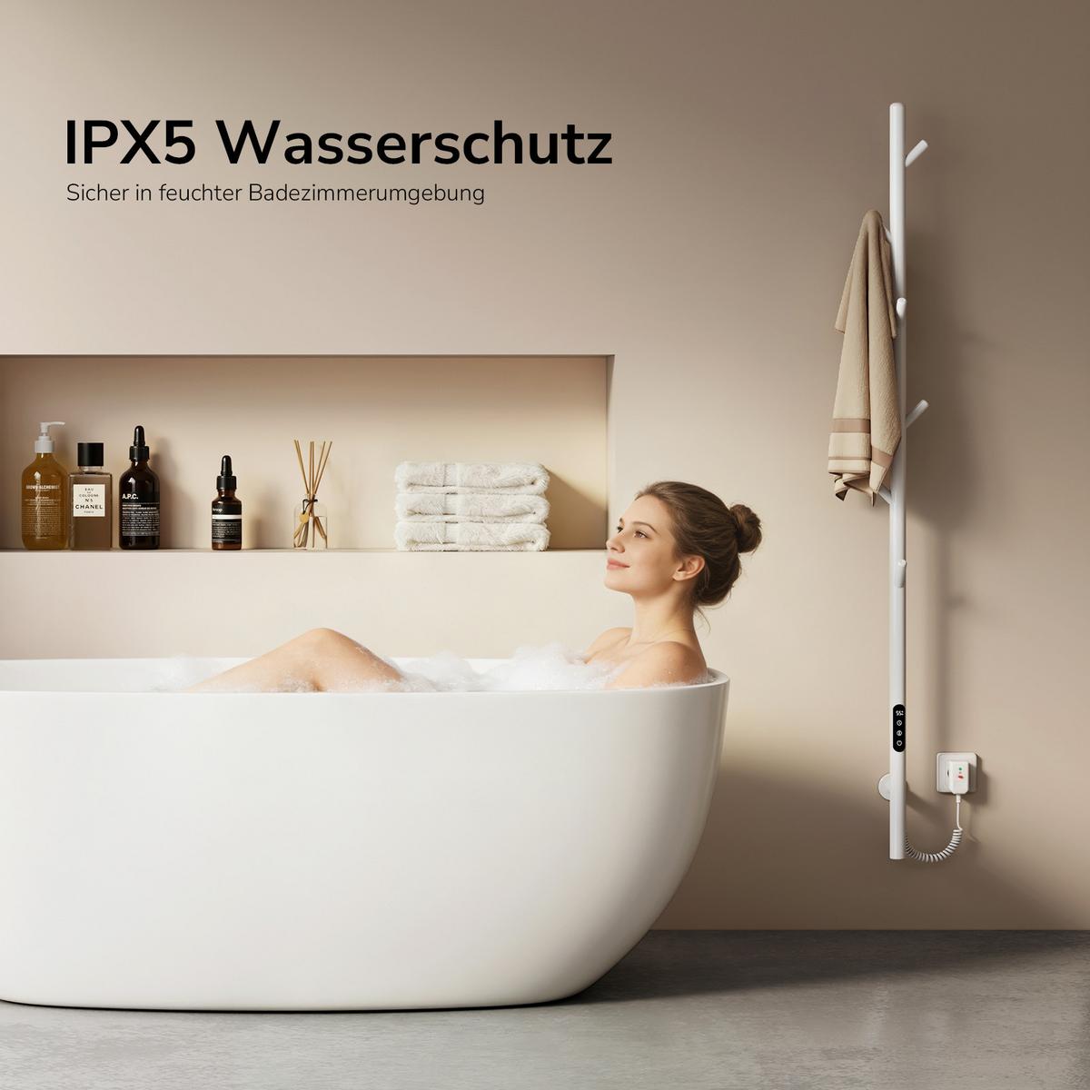 HANDTUCHHEIZKÖRPER Baumheizkörper WLAN Weiß 150 cm - Weiß, Metall (12.5/150/14cm) - EMKE