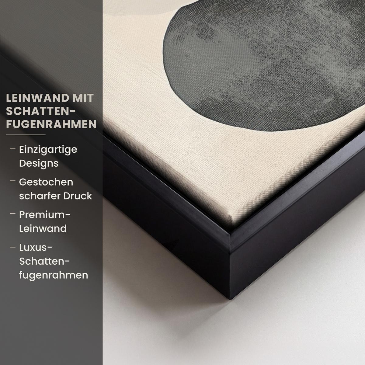 LEINWAND Bilder mit Rahmen - Japandi - Wabi sabi - Beige - 30x40 - Taupe, Textil (30/40cm) - MuchoWow